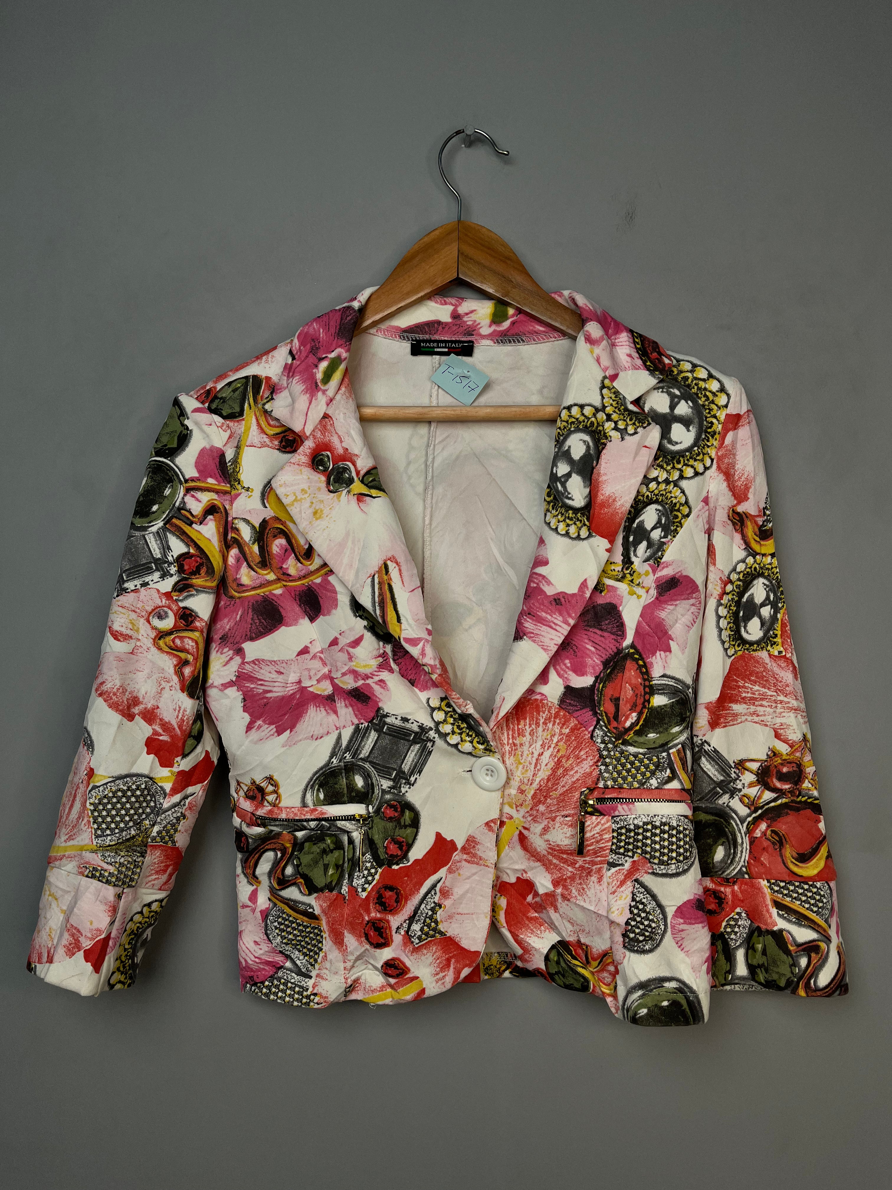 COLORFUL PRINT BLAZER - Thrifty Threads