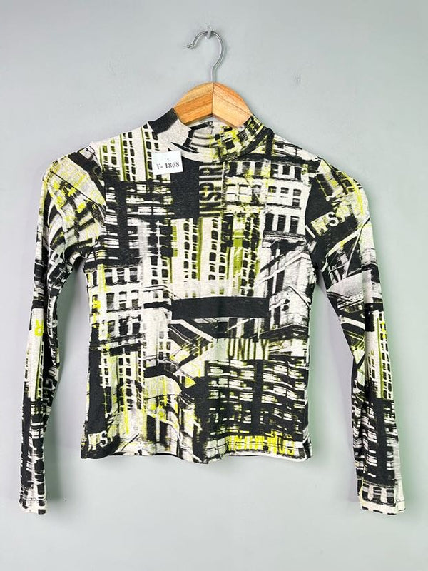 ABSTRACT ARCHITECTURAL PRINT TOP - Thrifty Threads