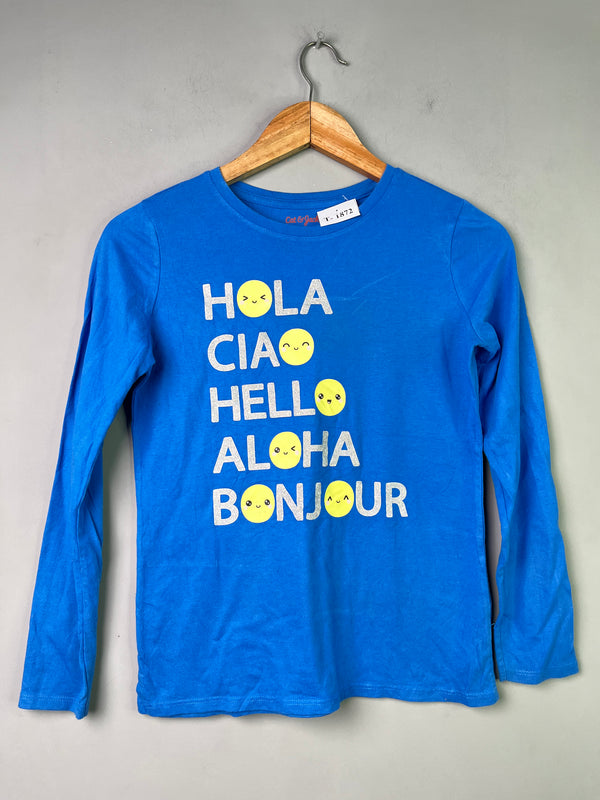 BLUE GRAPHIC T-SHIRT - Thrifty Threads