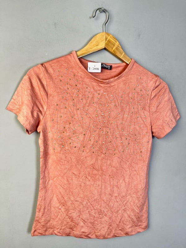 PINK SEQUIN T-SHIRT - Thrifty Threads