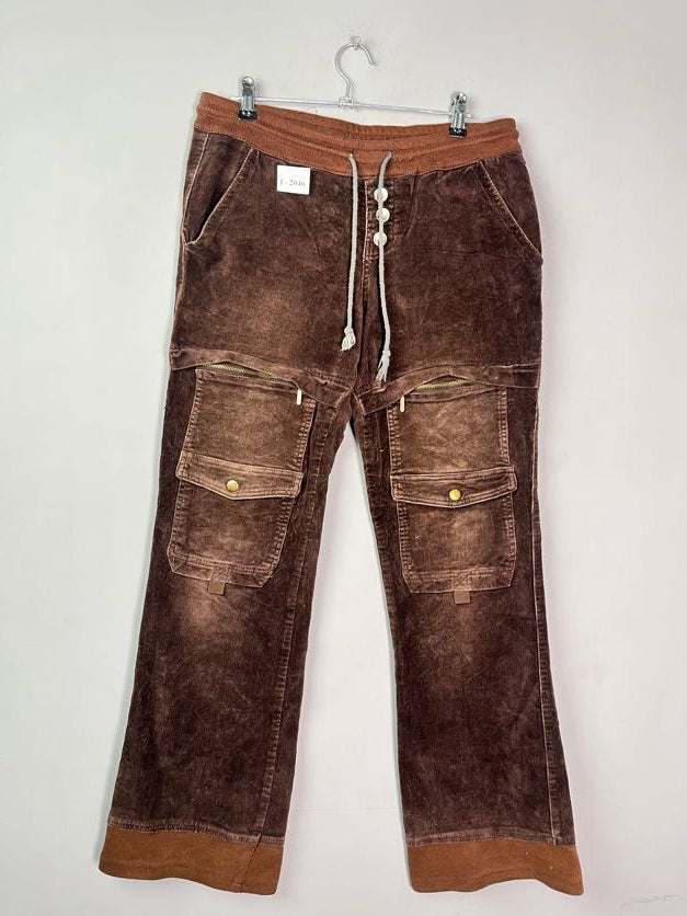 BROWN CORDUROY CARGO PAINT - Thrifty Threads