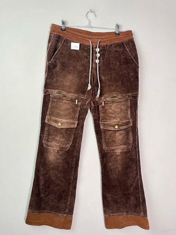 BROWN CORDUROY CARGO PAINT - Thrifty Threads