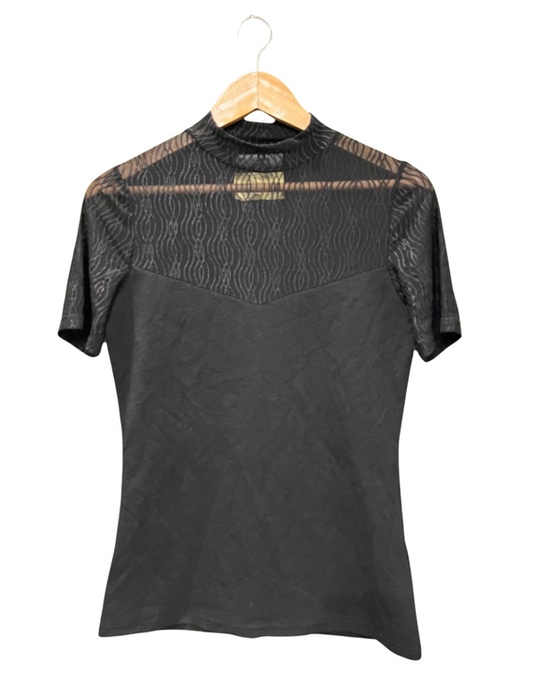 SPARKZ BLACK HALF SLEEVE T-SHIRT