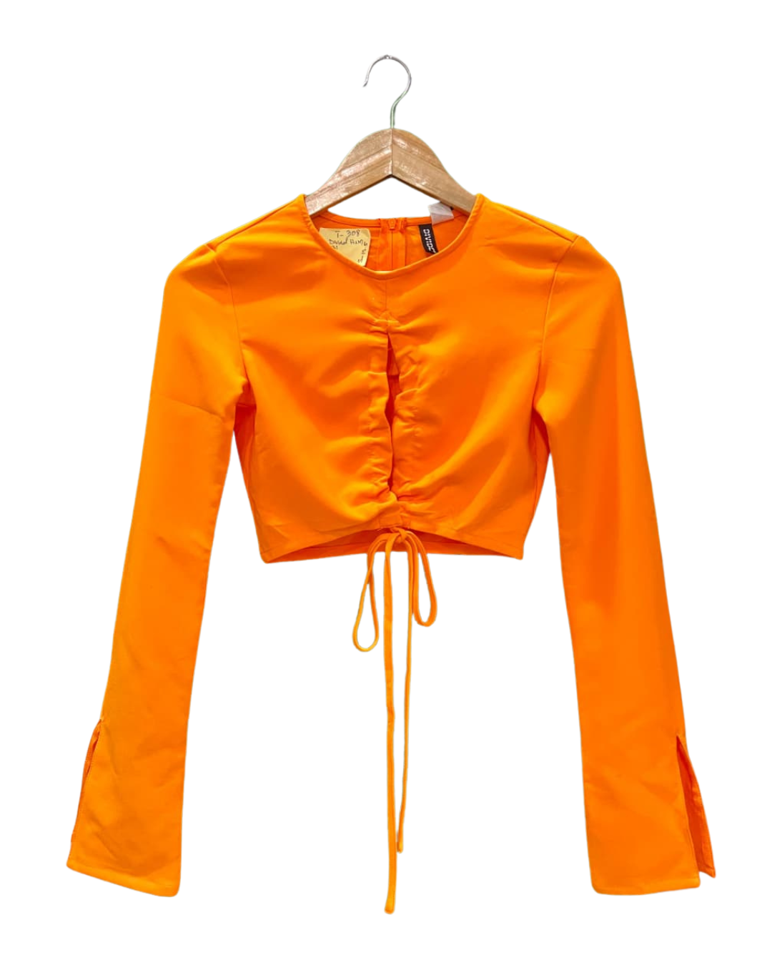 H&M ORANGE CUT OUT CROPPED TOP