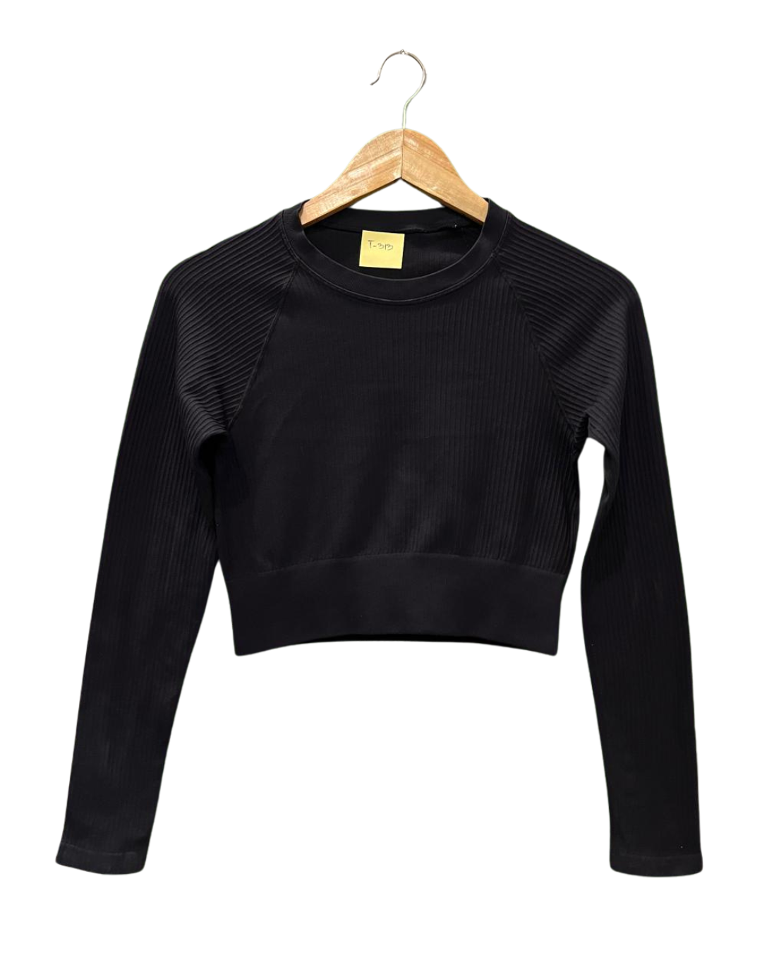 SEAMLESS RIBBEED CROPPED SPORTS TOP