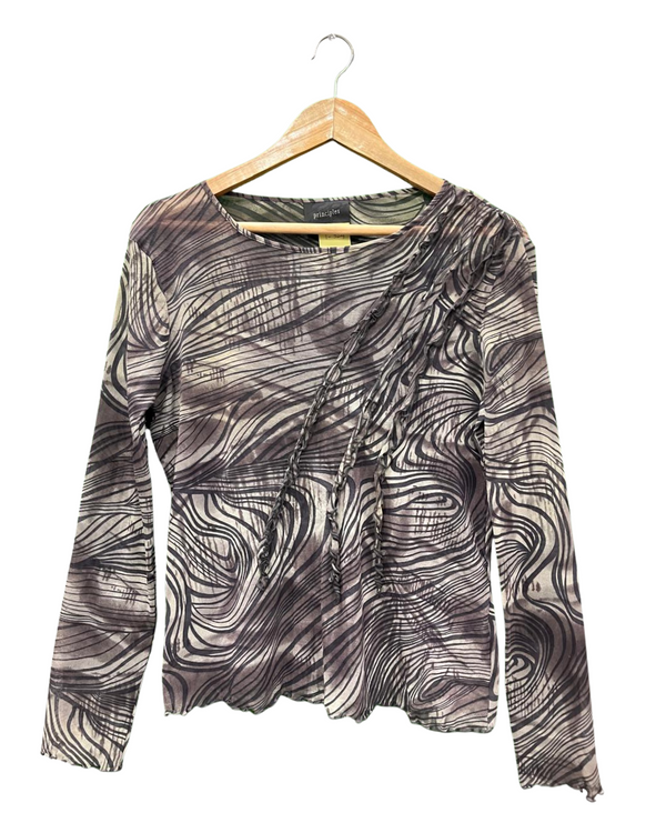 PRINCIPLES LONG-SLEEVE PATTERNED TOP