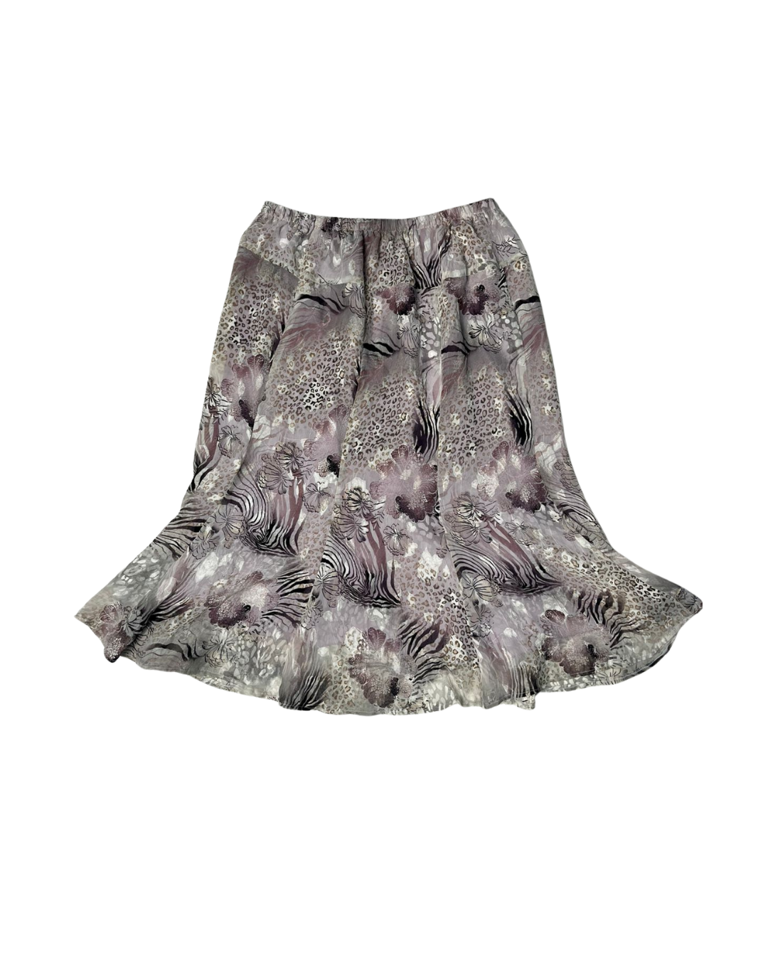 PURPLE ANIMAL PRINT SKIRT