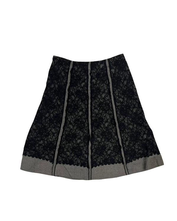 BLACK LACE SKIRT