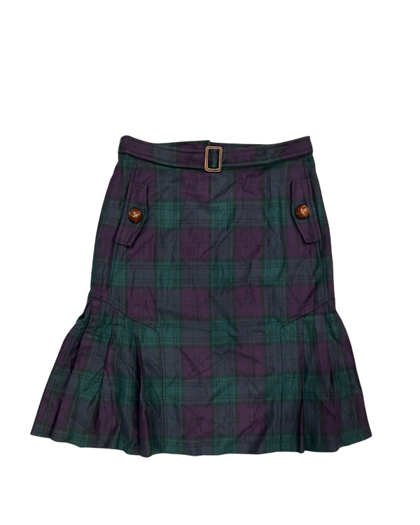 PURPLE CHECKED SKIRT