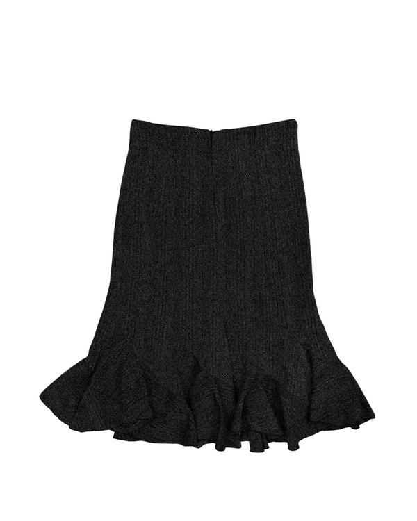 BLACK WOOLEN SKIRT