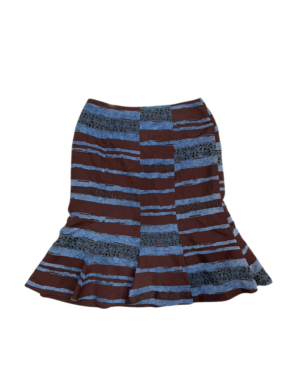 BLUE STRIPED SKIRT