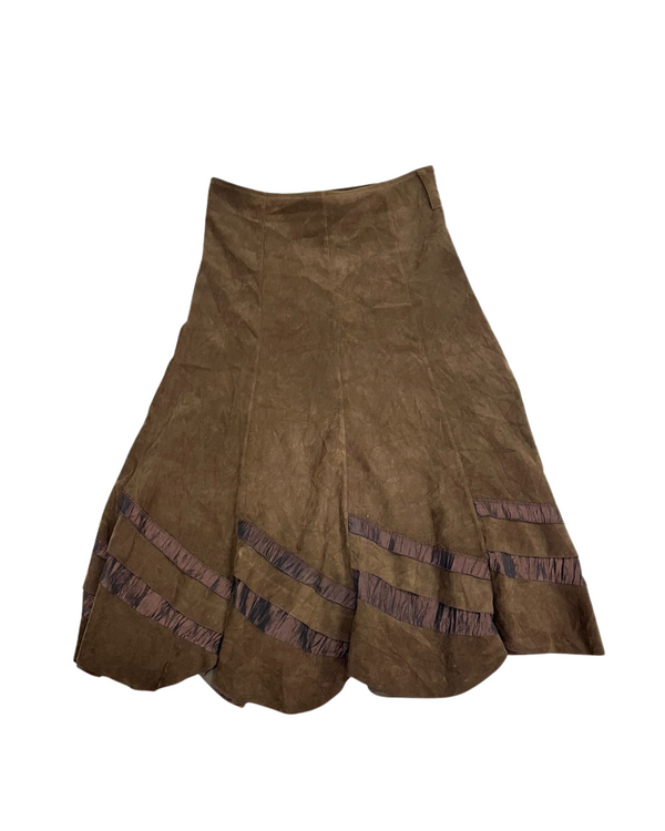 BROWN SUEDE SKIRT