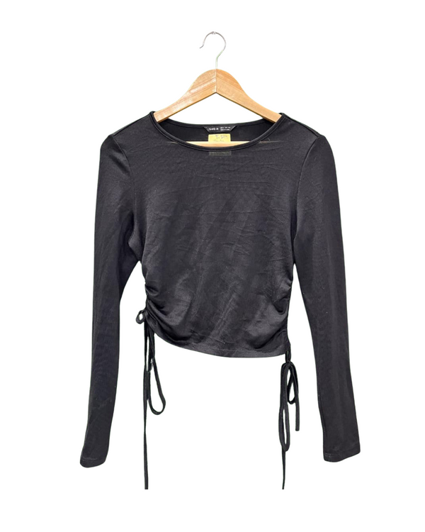 SHEIN DRAWSTRING RUCHED CROP TOP