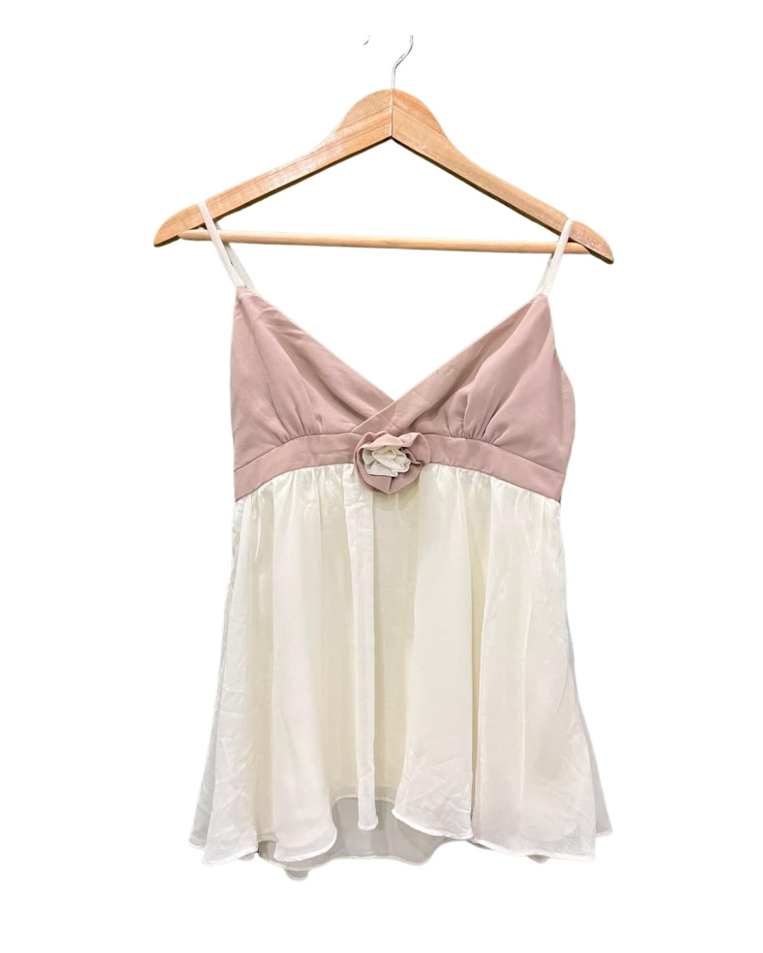 Y2K PINK AND WHITE CAMI