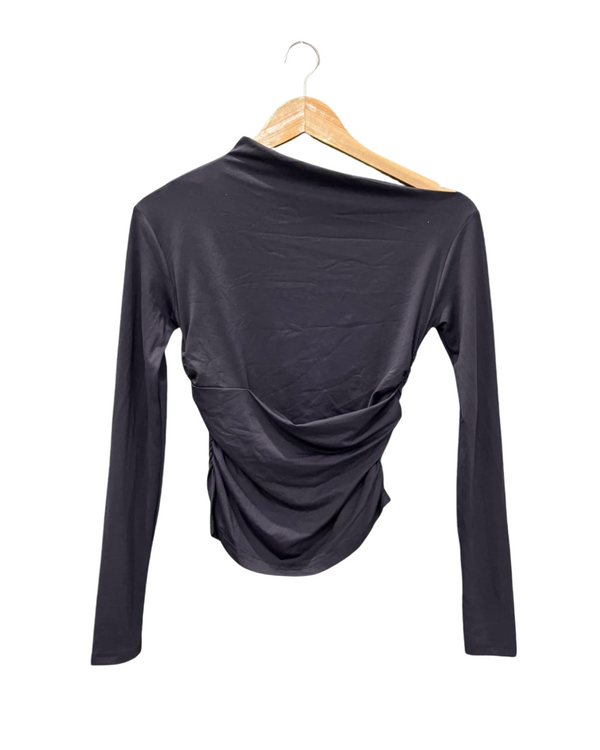 SHEIN BLACK RUCHED TOP