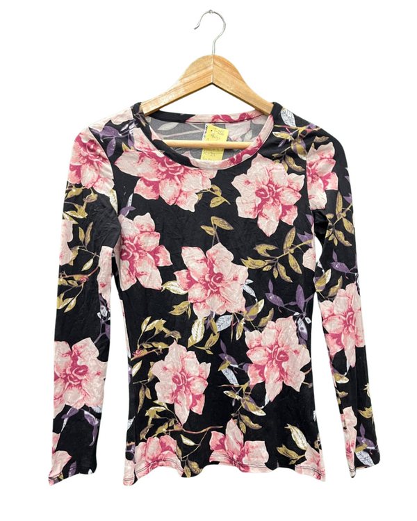 Y2K FLORAL LONG SLEEVE TOP