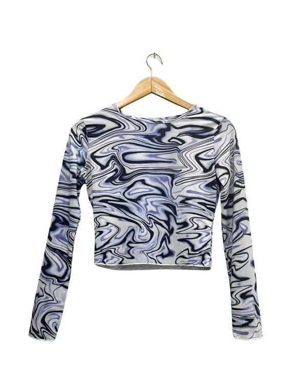 Crew Neck Crop Shirt