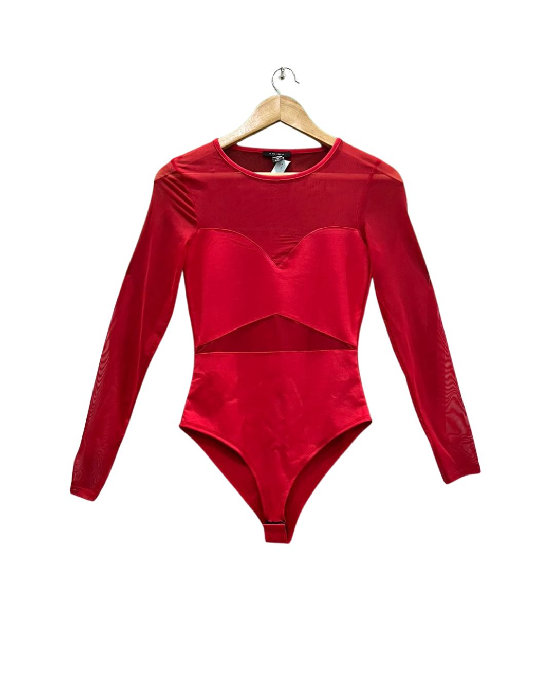 Sultry Red Cutout Bodysuit