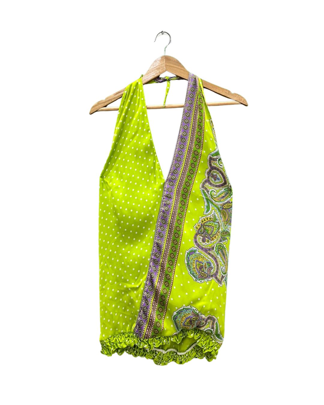 YELLOW HALTER NECK TOP