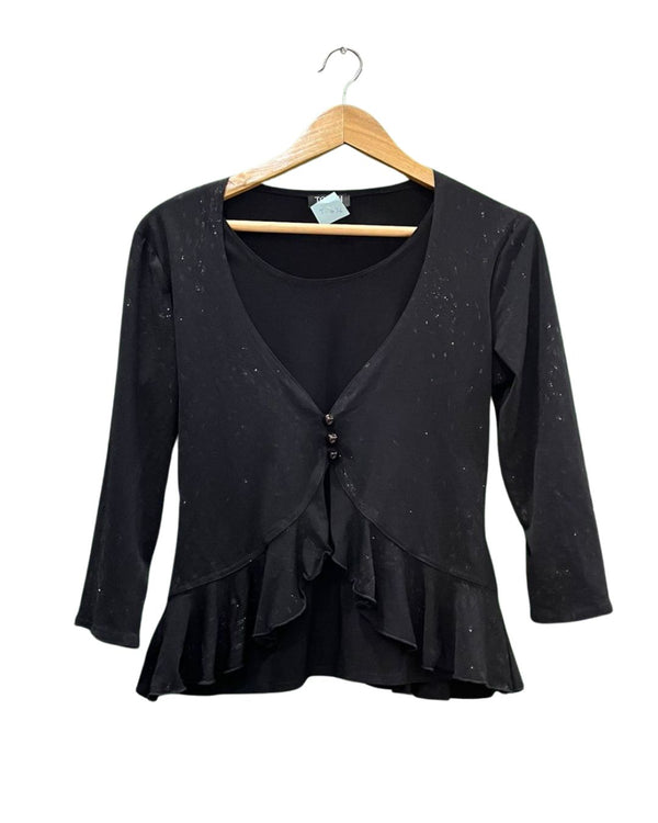 RUFFLE BLACK TOP