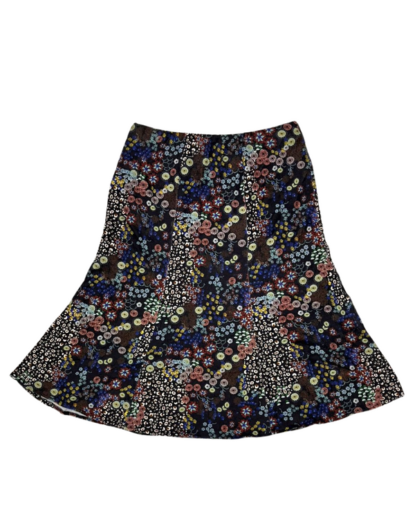MULTI COLOUR FRORAL PRINT SKIRT