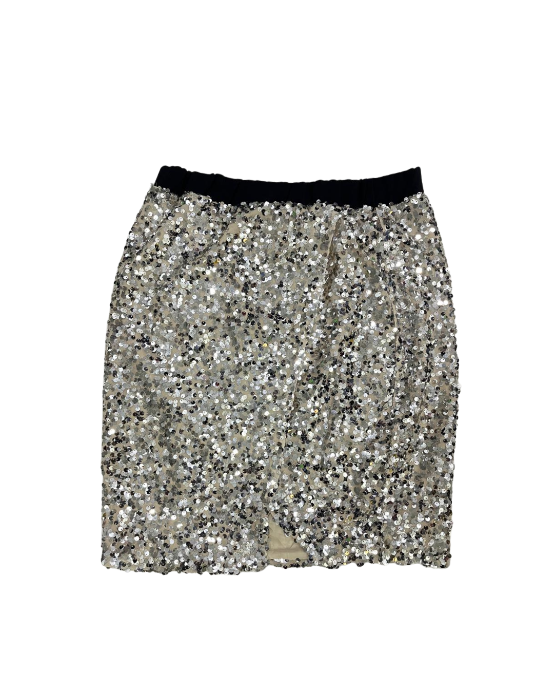SILVER SEQUINS SKIRT