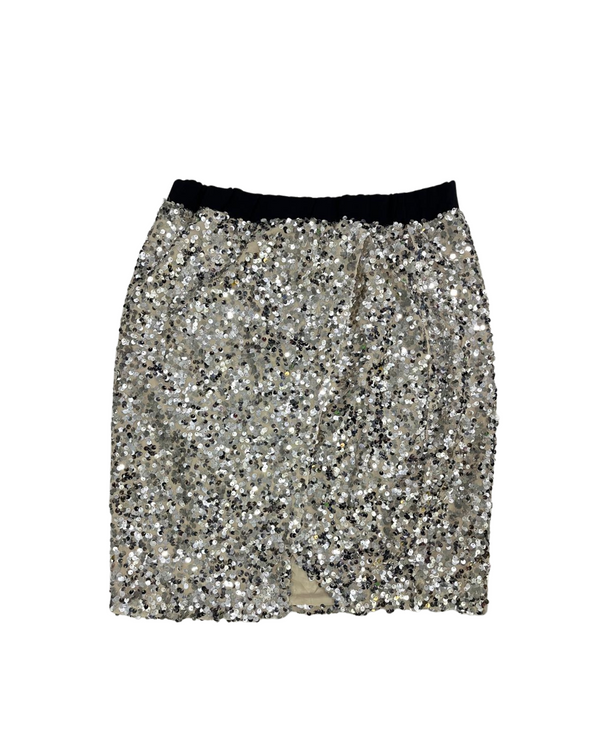 SILVER SEQUINS SKIRT