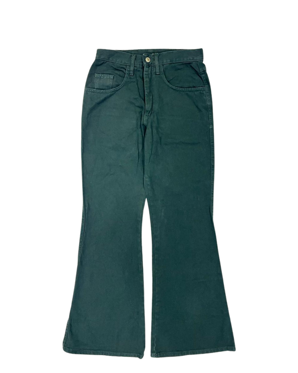 GREEN FLARED JEANS