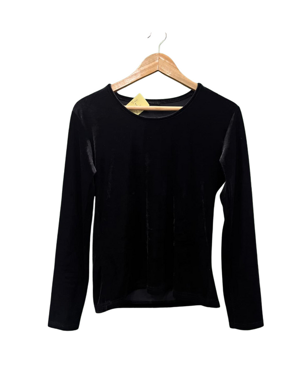 BLACK VELVET FULL SLEEVE TOP