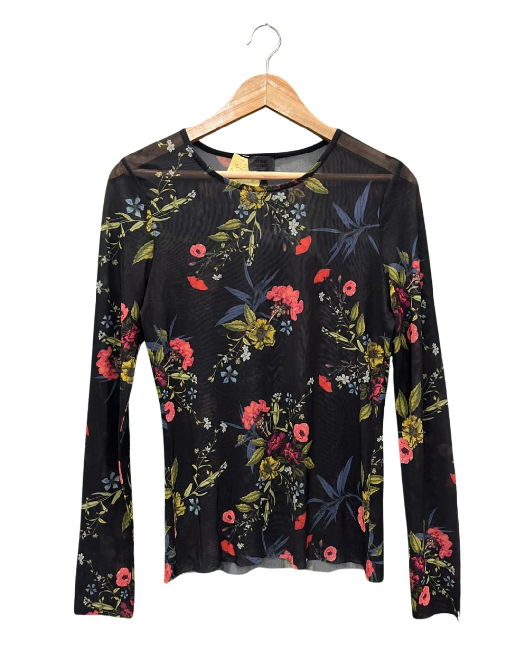 SEVEN SISTER FLORAL PRINT MESH TOP