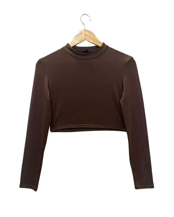 SHEIN DARK BROWN CROP TOP