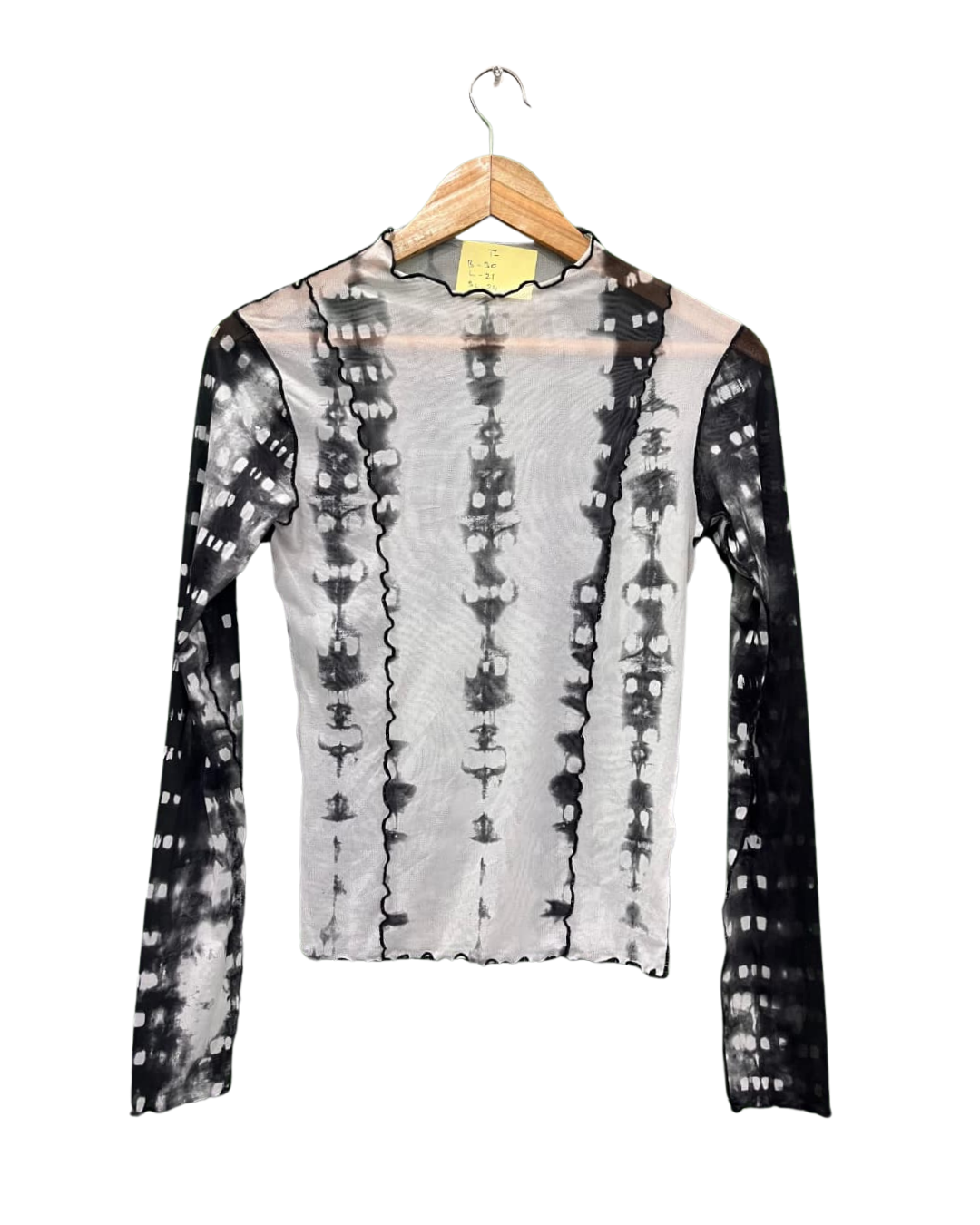 TIE-DYE BLACK AND WHITE TOP