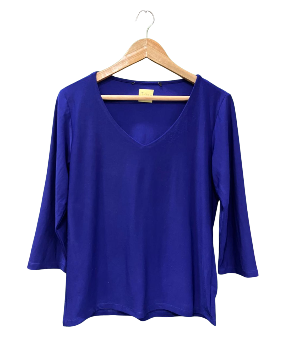 BLUE V-NECK TOP