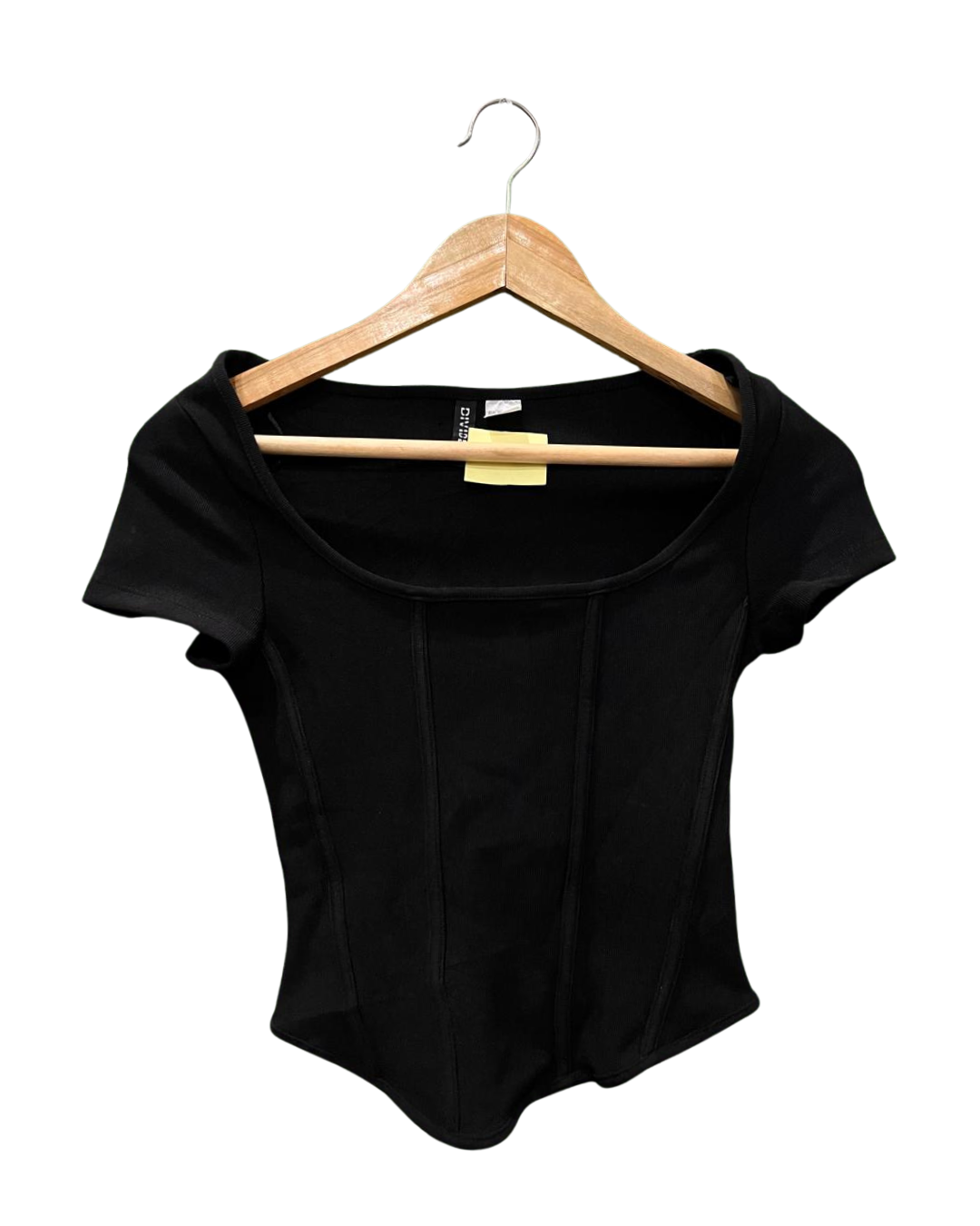 H&M CORSET-STYLE RIBBED TOP