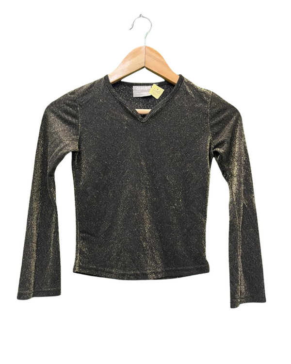 Metallic Shimmer Long Sleeve Top