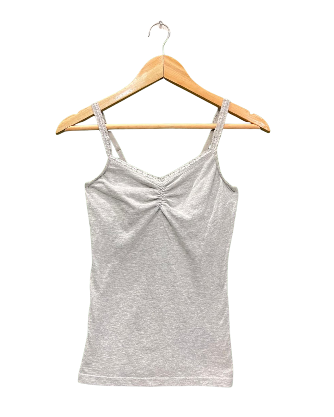 H&M Lace Trim Ruched Camisole