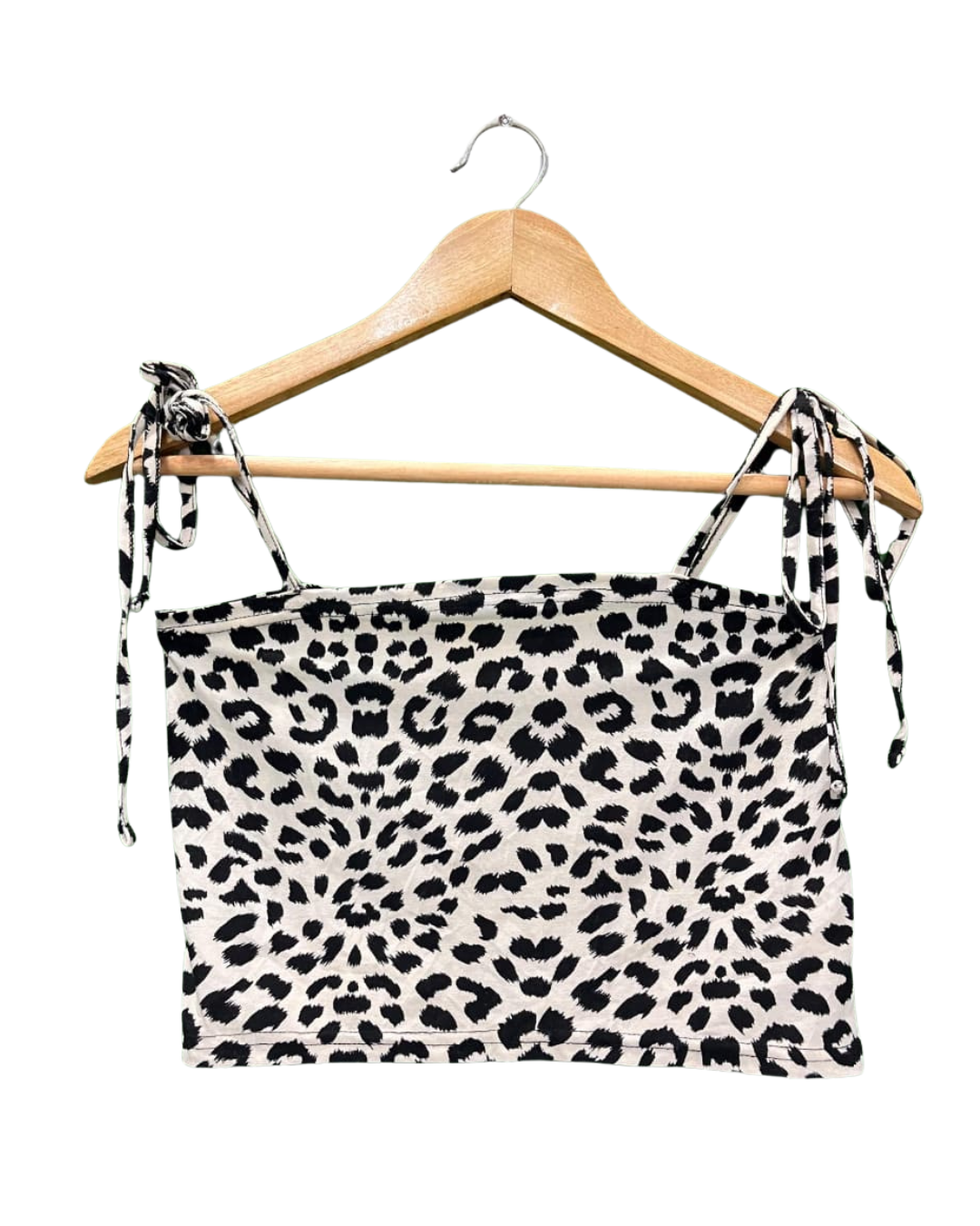 Shein Leopard Print Tie-Strap Top