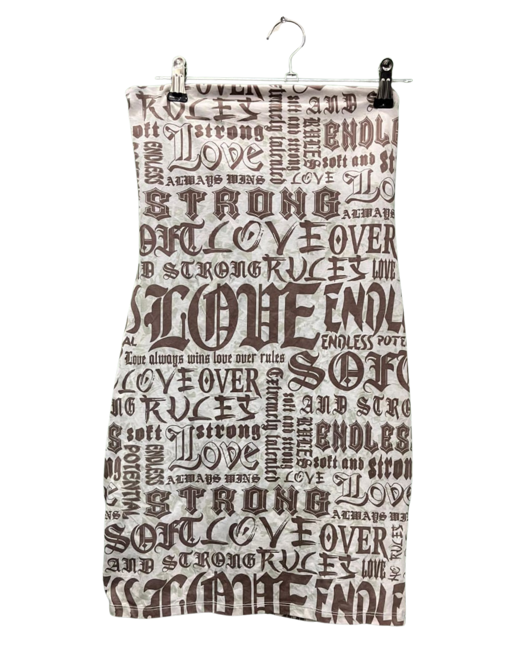 Bershka Street Style Slogan Tube Dress