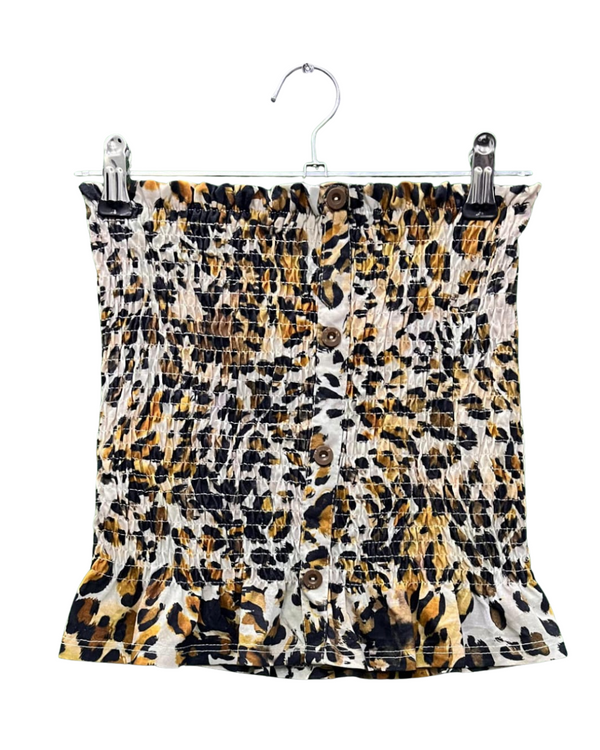 George Leopard Strapless Tube Top