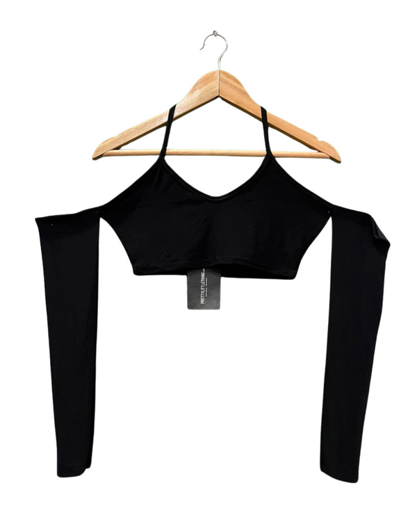 Pretty Little Thing Halter Cold Shoulder Crop Top