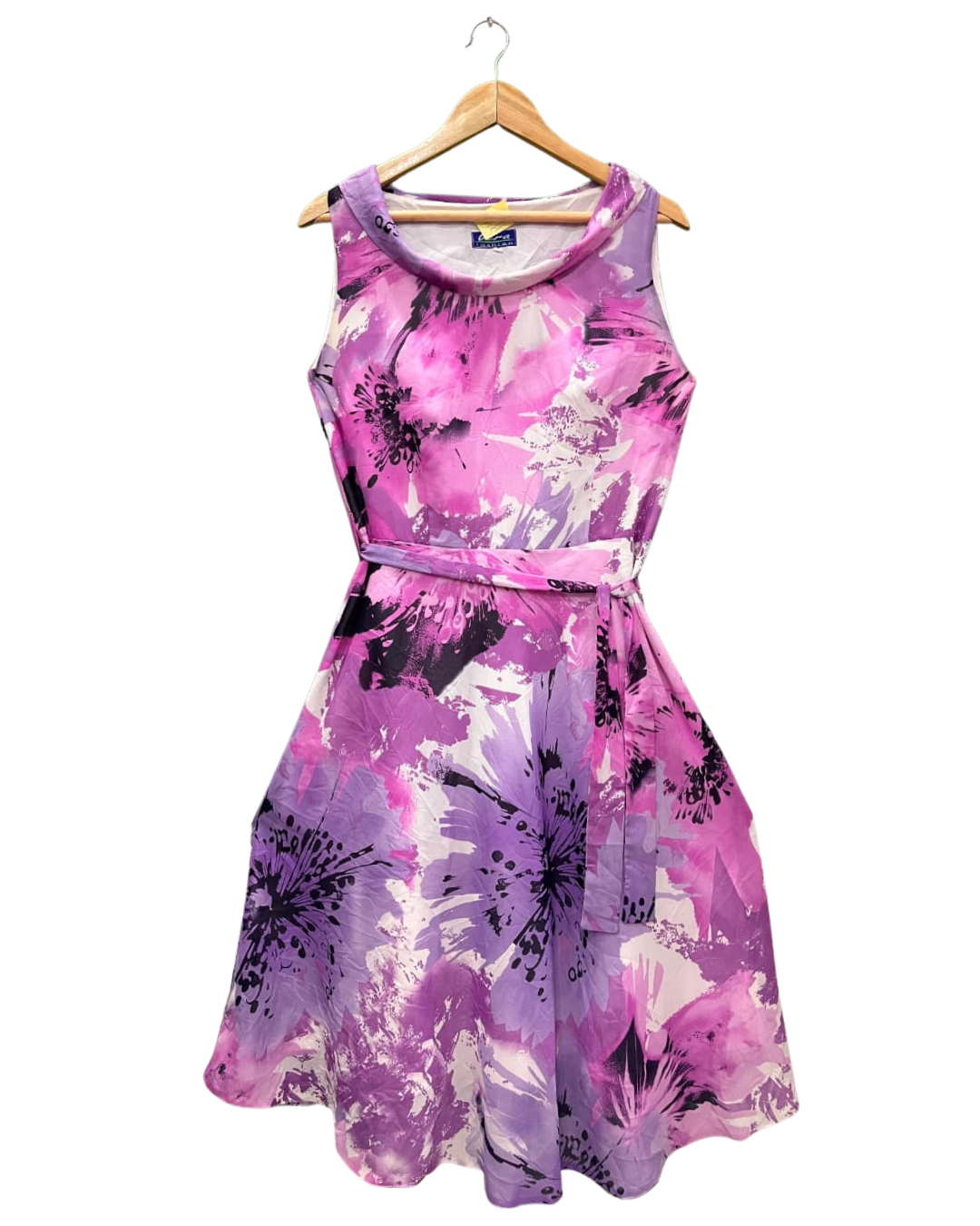 Vibrant Floral Print Sleeveless Dress