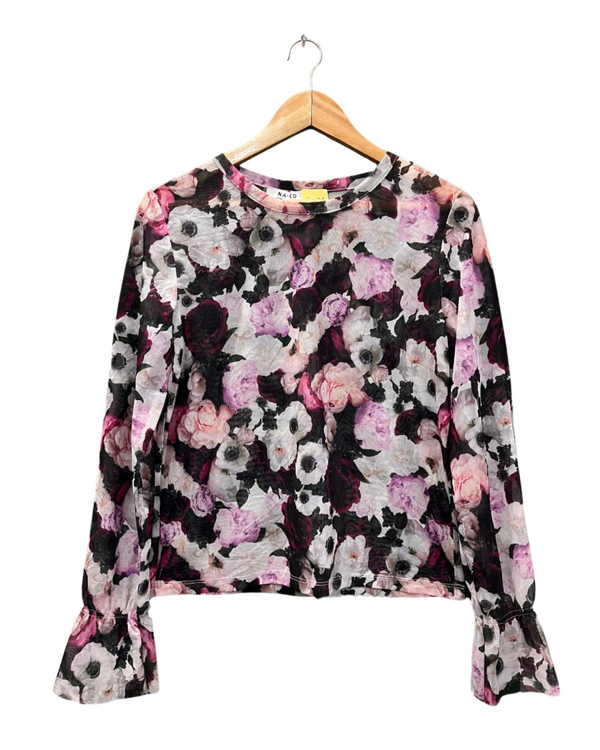 Floral Print Round Neck Top