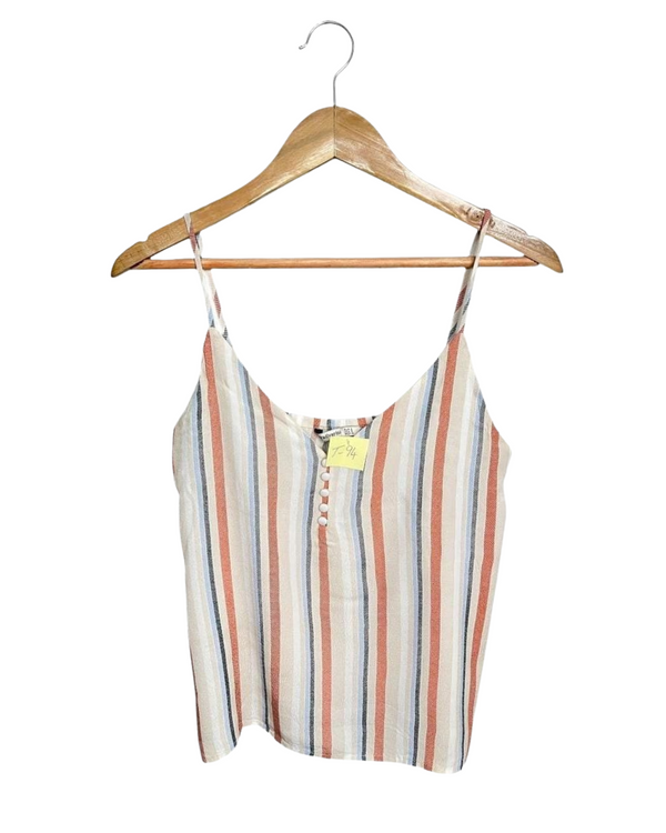 Stradivarius Striped Button-Front Cami Top