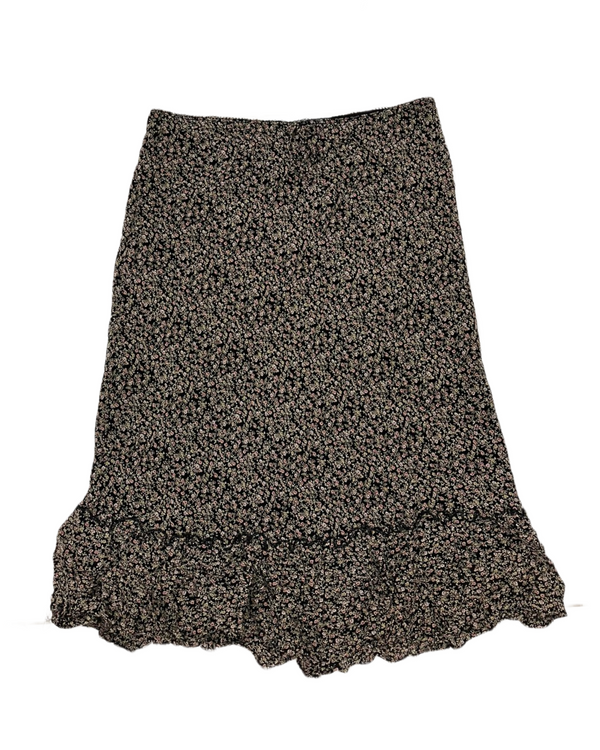 Next Black Multi Floral Skirt