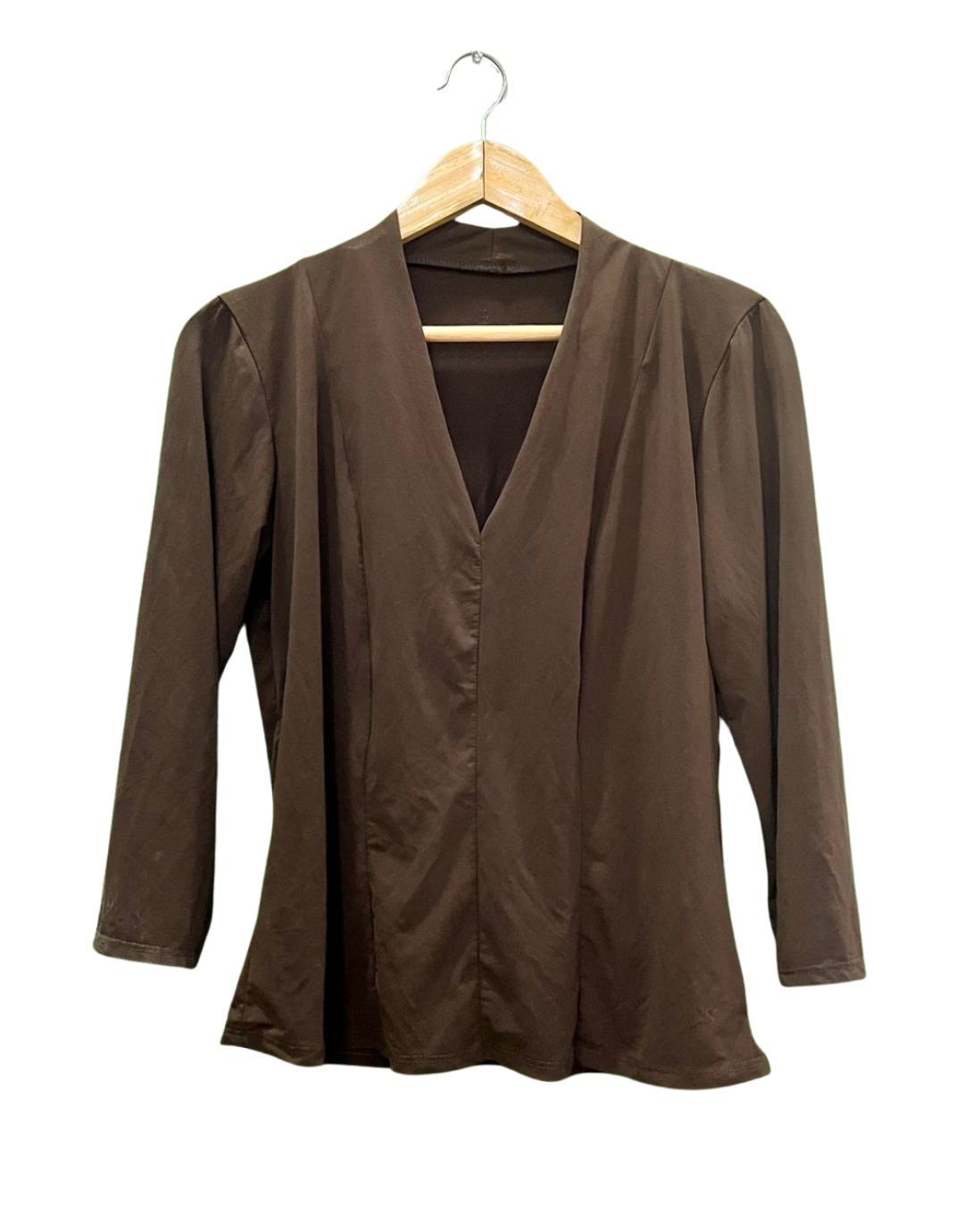 Classic V-Neck Front-Seam Top