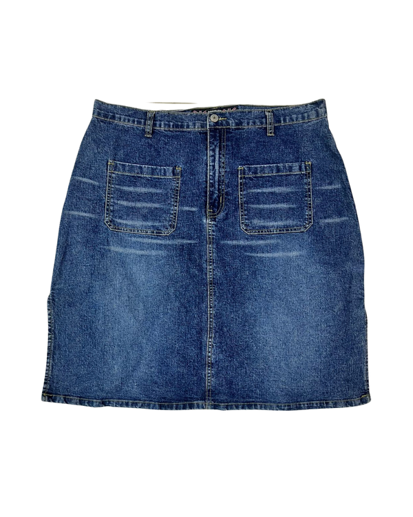 FRONT POCKET DENIM SKIRT