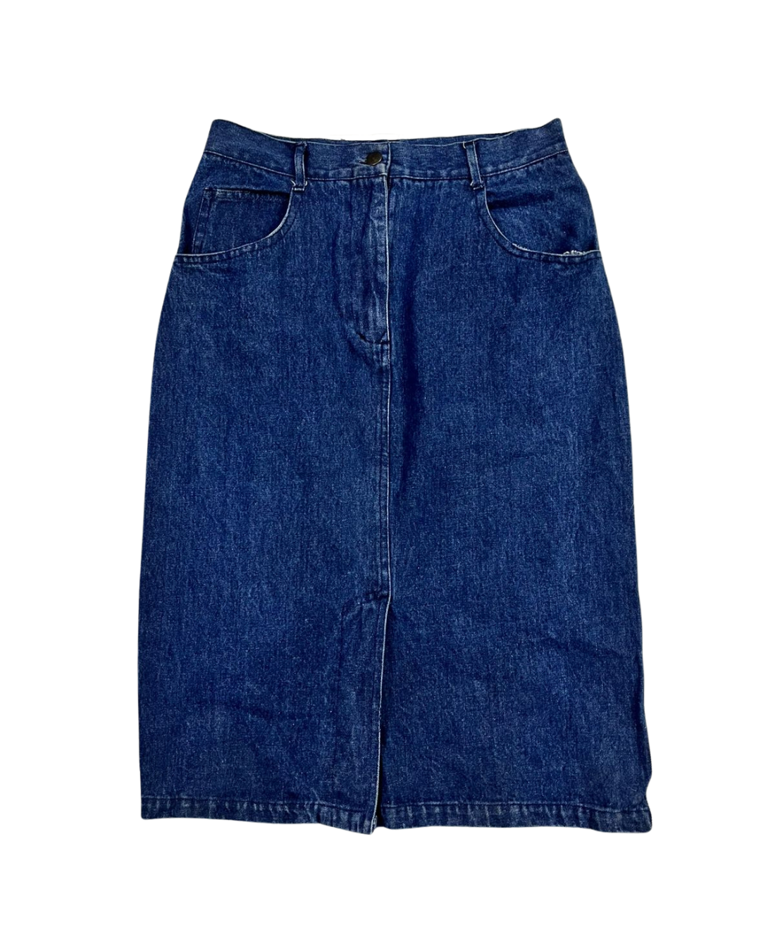 Vintage Style Dark Wash Denim Skirt