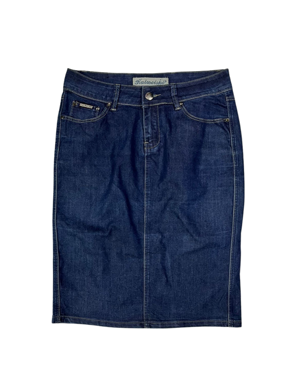 Classic Knee-Length Denim Skirt