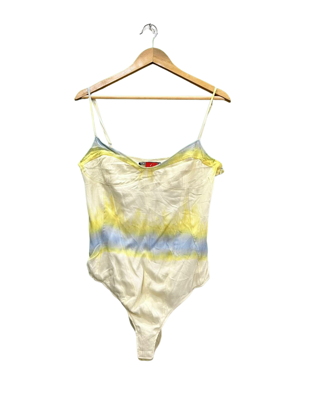 Yellow and Blue Tie-Dye Bodysuit