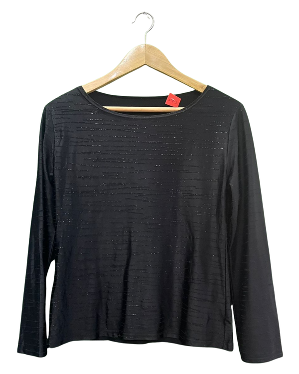 Textured Black Sparkle Top